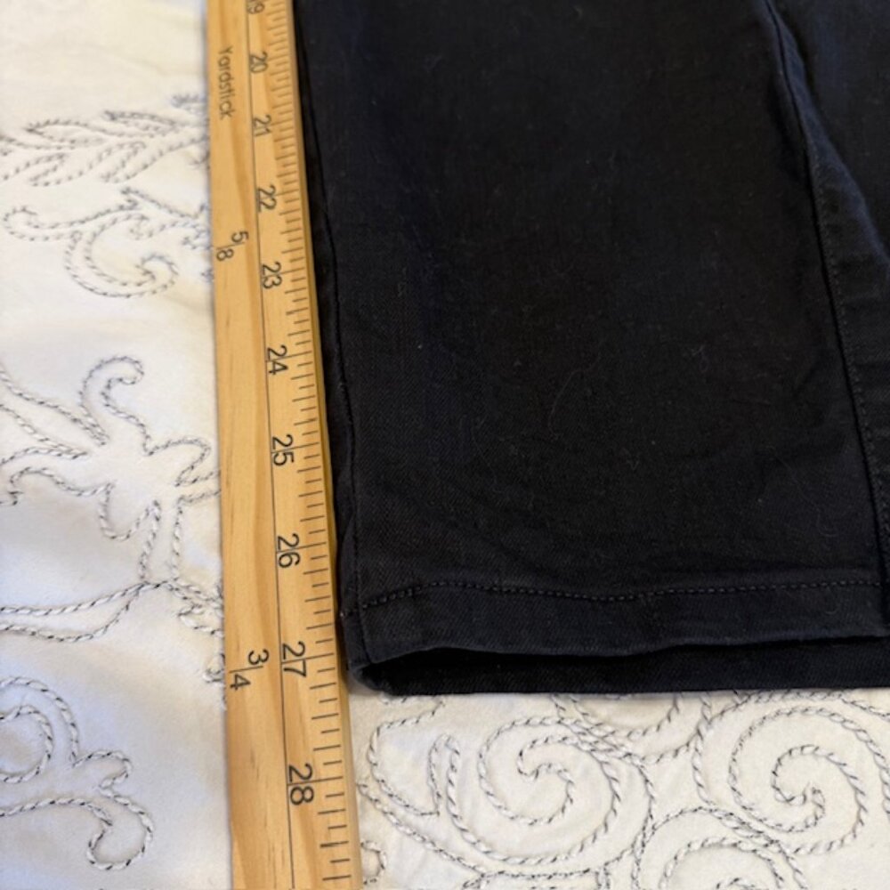 Eileen Fisher Tapered Ankle Pants w Pleats Size 10 Black Organic Cotton - Picture 9 of 9